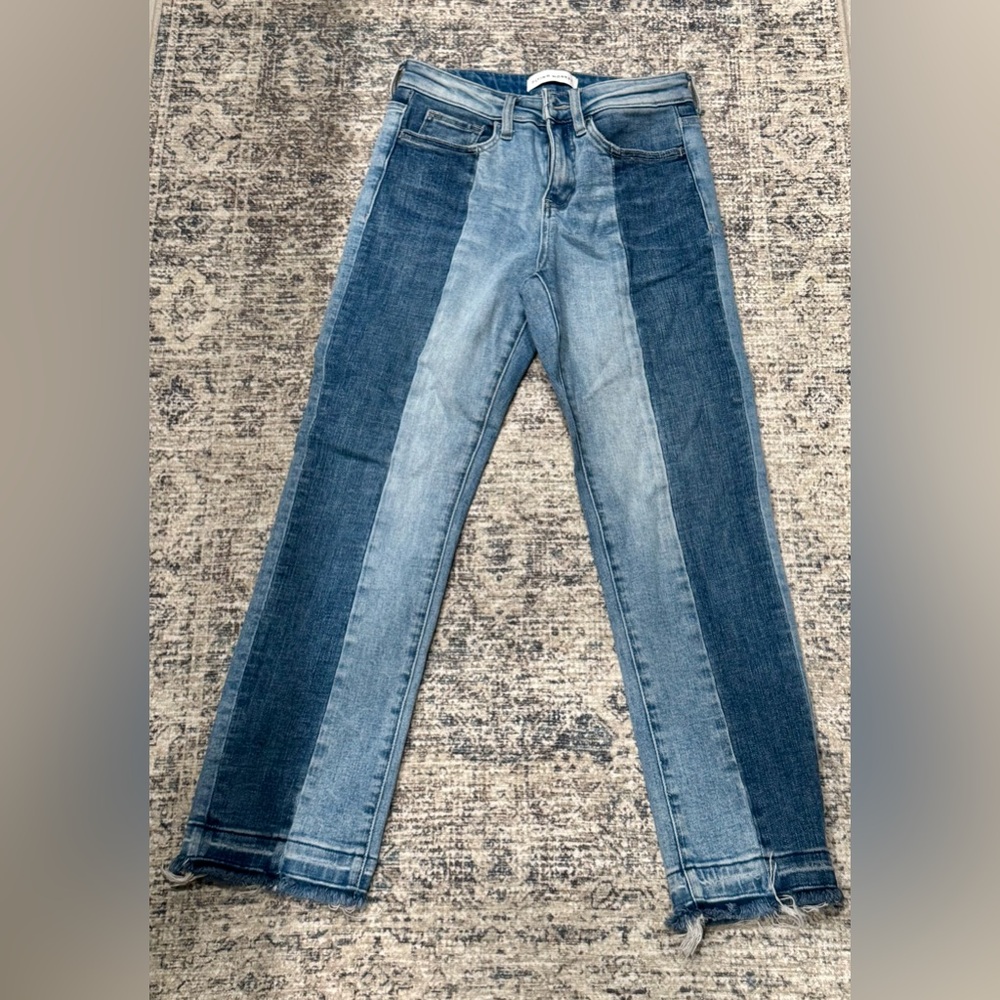Flying Monkey Jeans Womens Size 25 Cropped Denim Distressed Mid Rise - Picture 3 of 9